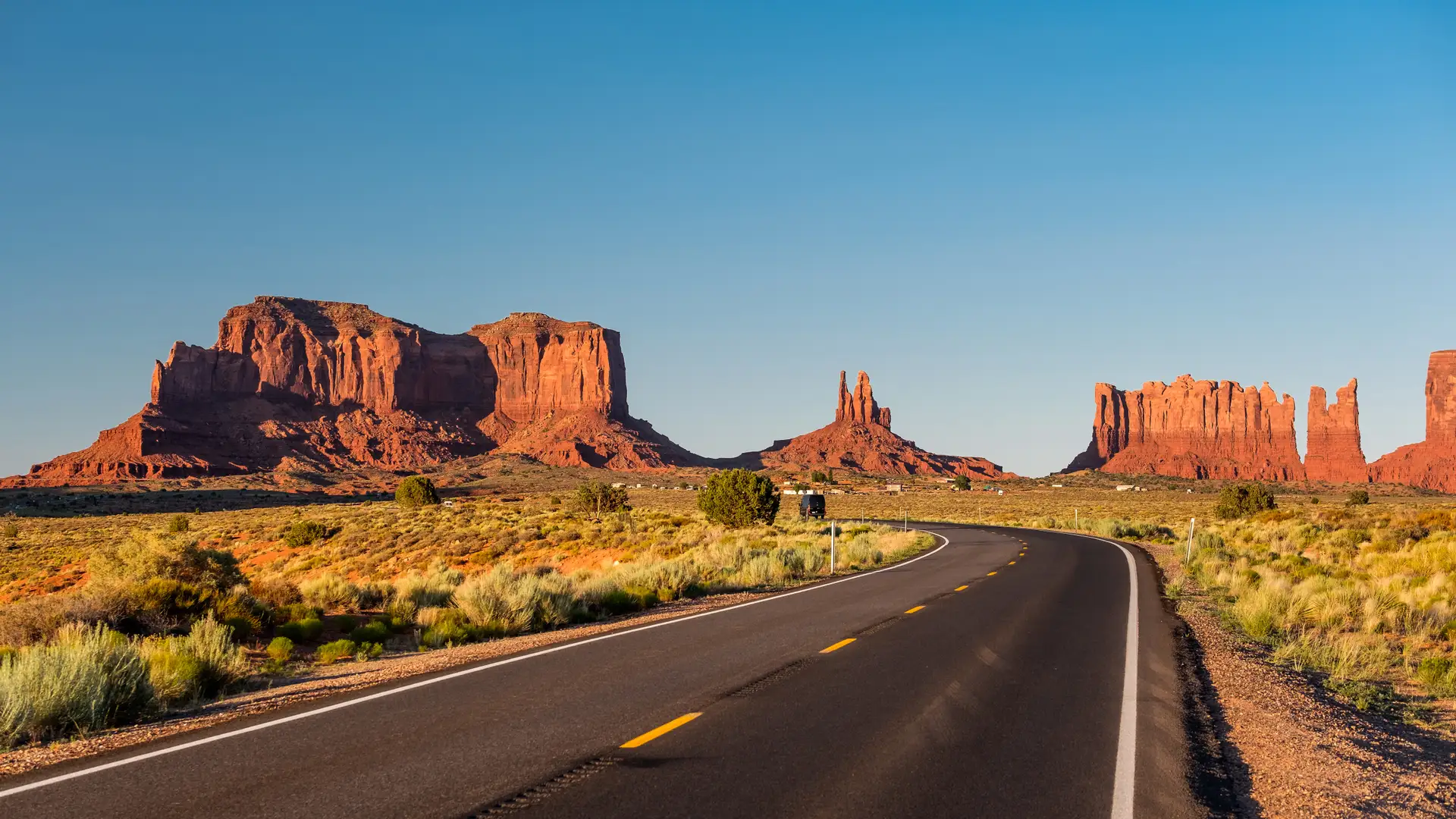 Carretera panorámica de Arizona  que representa el roaming sim card en Estados Unidos